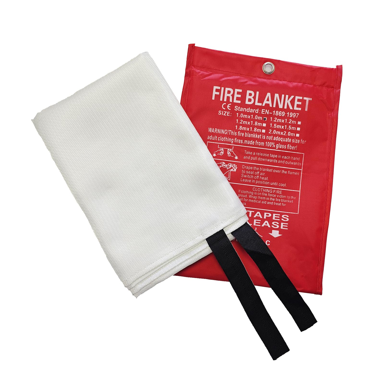 Emergency Fire Blanket for Home and Kitchen | Fireproof & Fire Retardant Safety Blanket | Fire Suppression Towel for Emergency Protection, 40 x 40 Inches