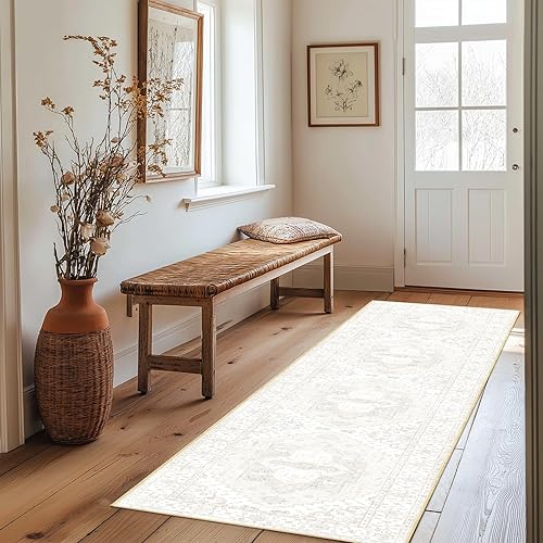 Alfombras lavables de 5 x 7 pies, antideslizantes, de 5 x 7, alfombra de pelo bajo, alfombra de suelo con estampado envejecido, alfombra de área