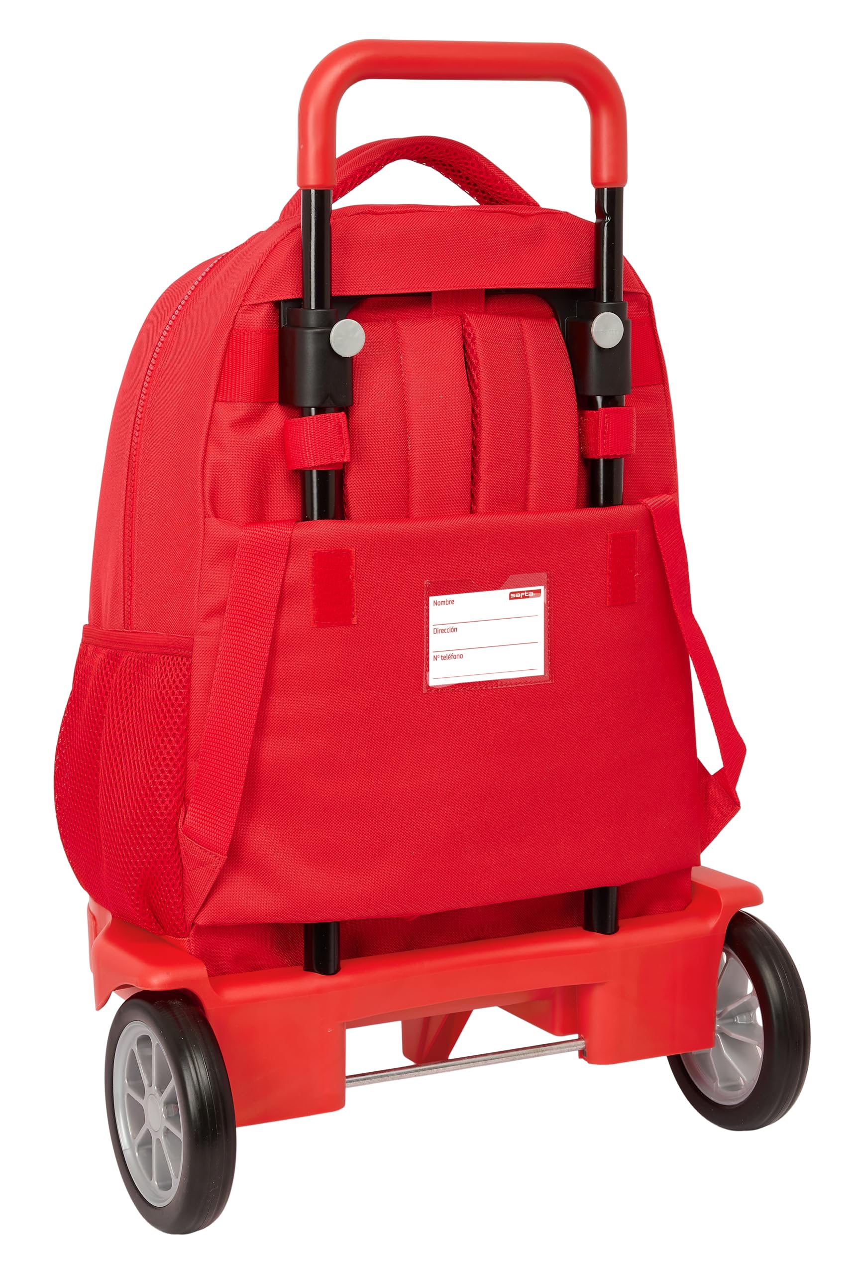 SAFTA ATLÉTICO DE Madrid - Mochila Grande con Ruedas, Compact Evolución, Extraíble, Ideal para Niños de Diferentes Edades, Cómoda y Versátil, Calidad y Resistencia, 33x22x45 cm, Color Rojo