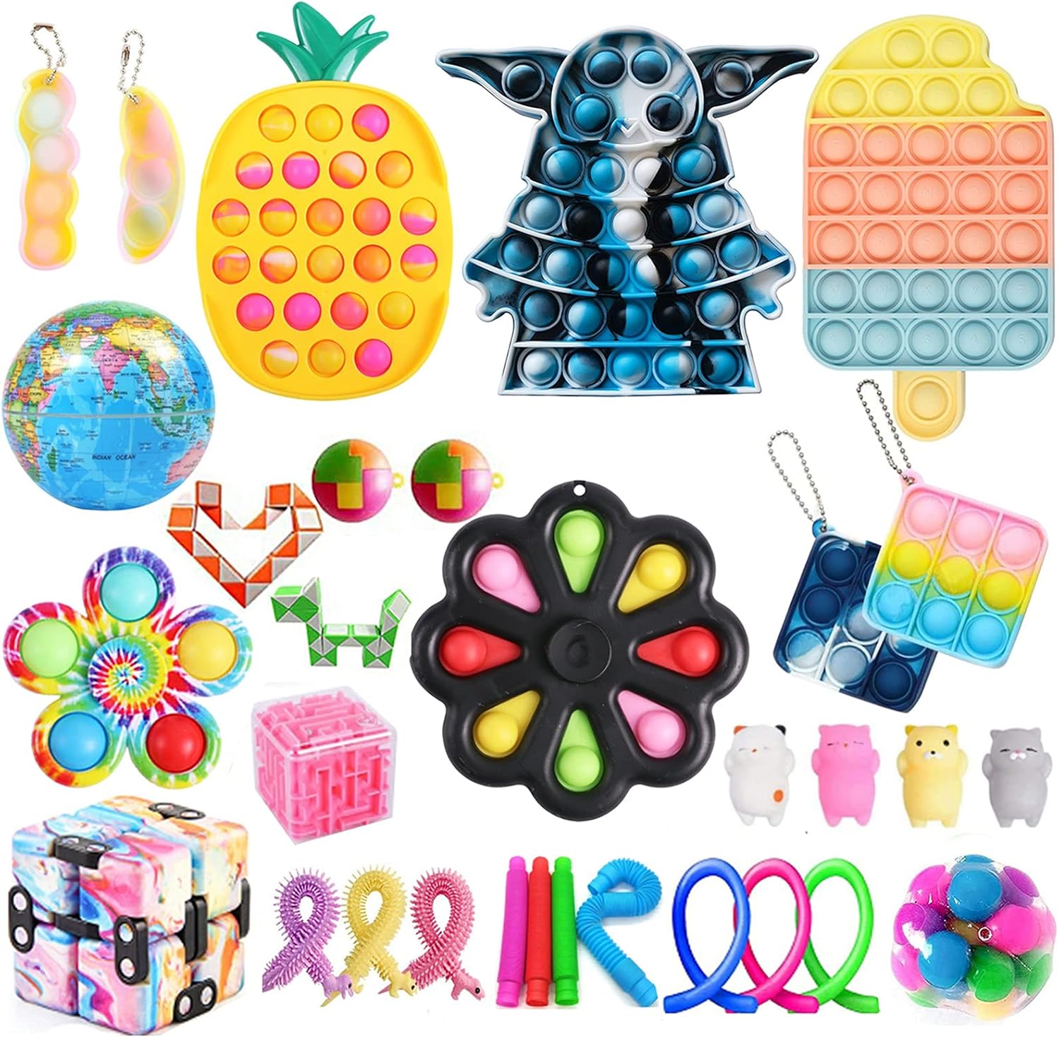 Sensory Fidget Toys Set for Adults and Kids, Stress Relief and Anti