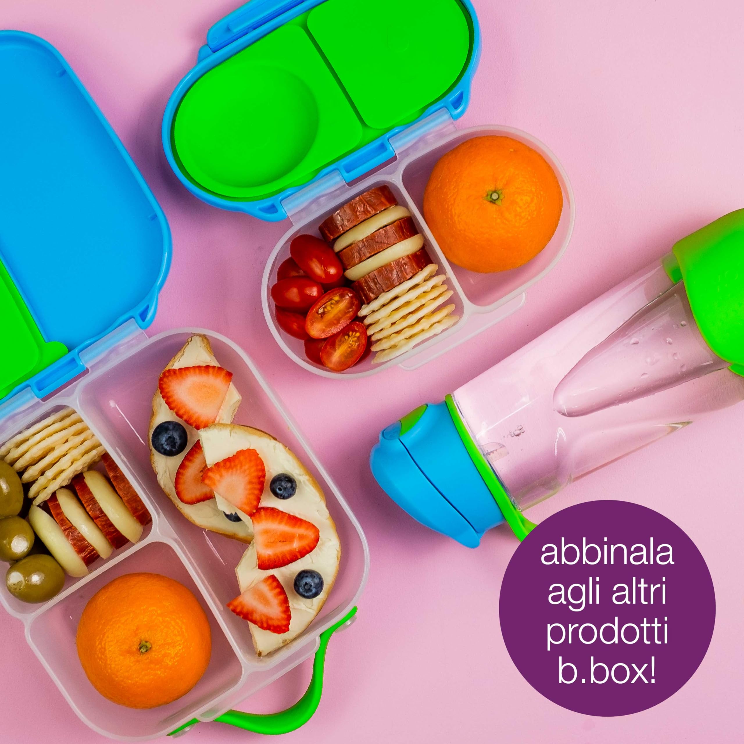 b.box Borraccia Sportiva con Beccuccio | Borraccia Ergonomica Antigoccia | Borraccia Bambini dal Design Moderno | Intuitiva | 600 ml