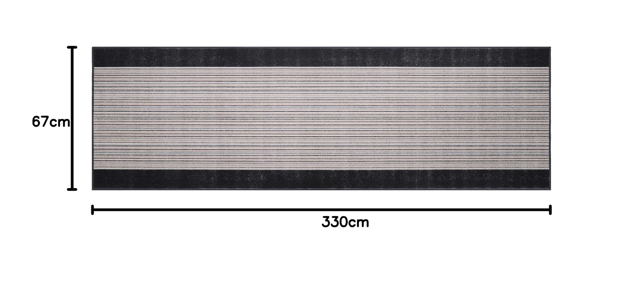 Tapiso Antypoślizgowy dywan, bieżnik na metry, nowoczesny, w paski, szary, nakrapiany, korytarz, salon 67 x 330 cm