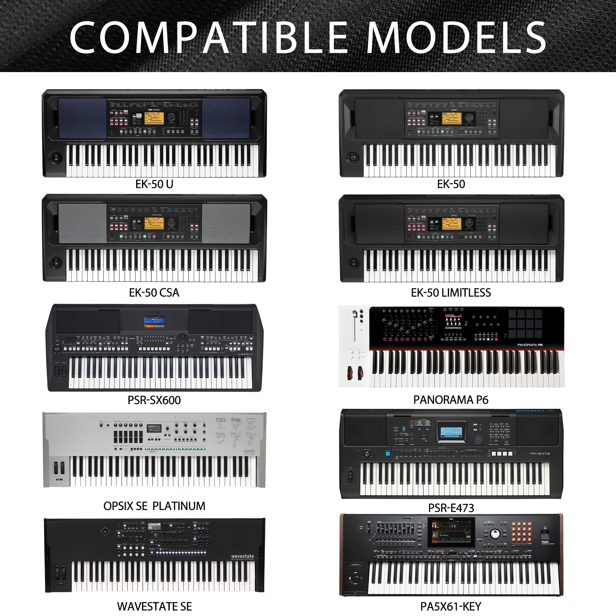 Musiin Pro Shield: Ultimate Stretch-fit Chinlon Keyboard Cover - Water & Dust Resistant, Compatible with Korg Pa5X61-Key Workstation