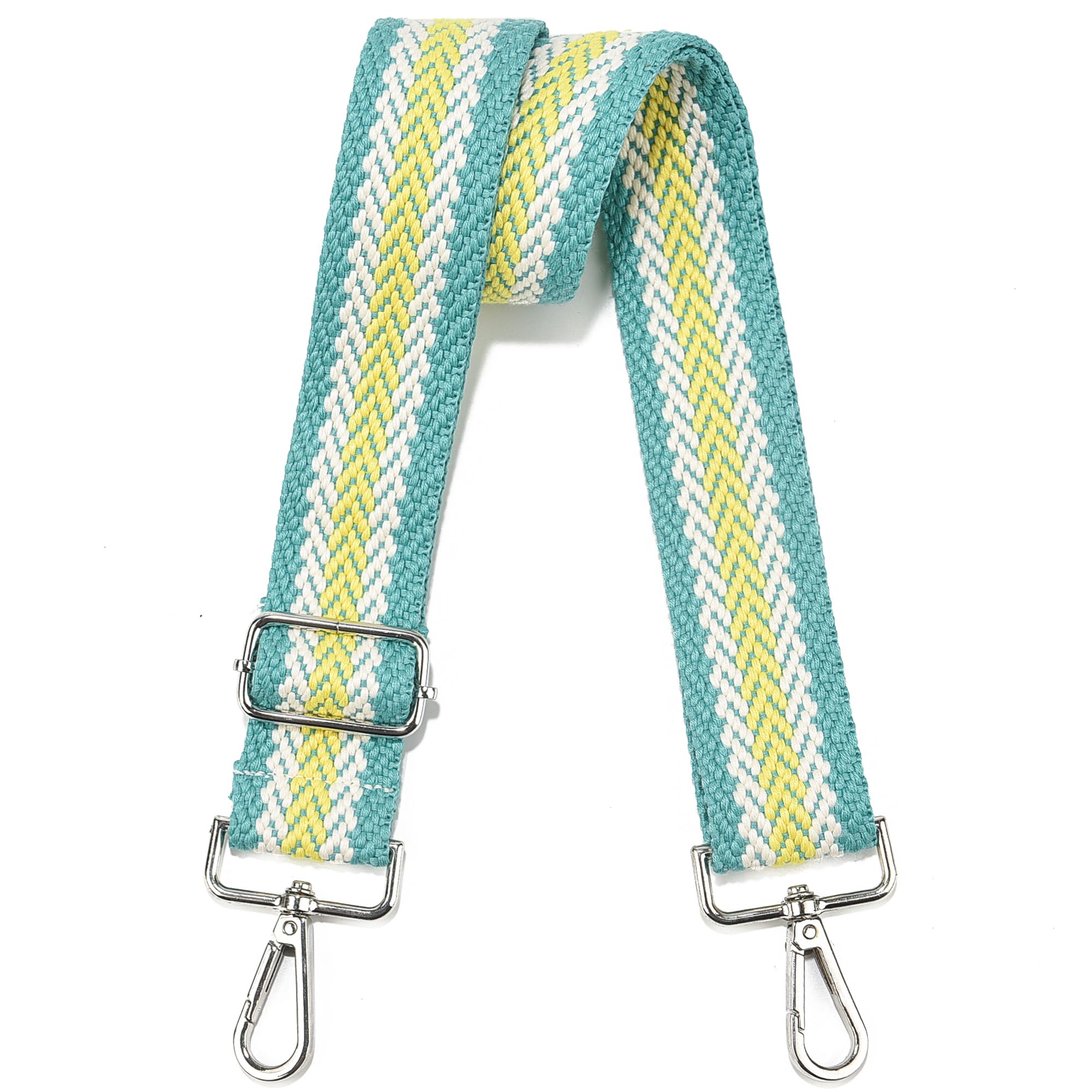 Wide Purse Strap Adjustable Replacement Crossbody Bag Strap Silver Hardware Shoulder Straps