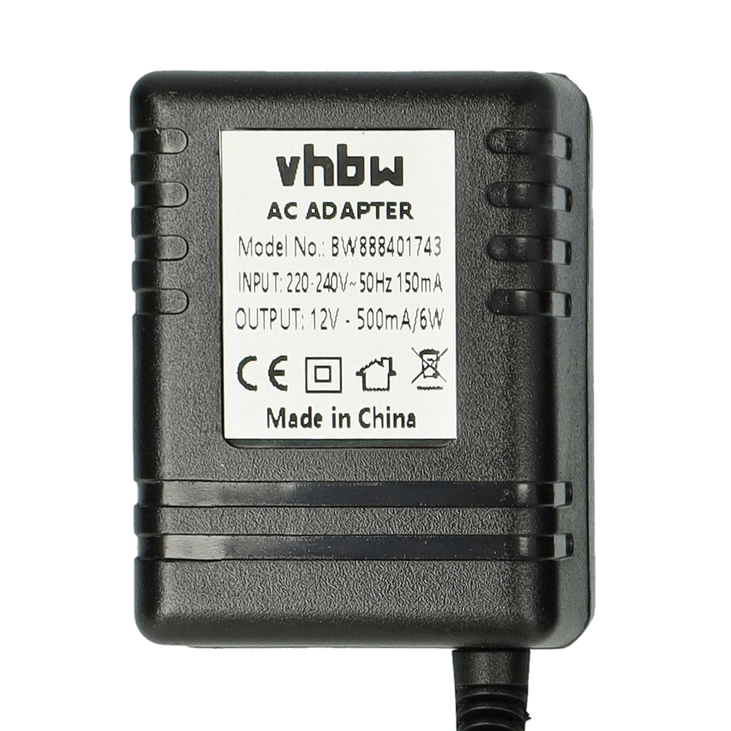 vhbw Cargador Compatible con Icom BP-232H, BP-232, BP-232WP, BP-232N, IC-4011 baterías de Radio - Estación de Carga + Fuente de alimentación, 9 V