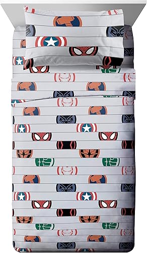 Miniatura 3 de Jay Franco Avengers Emblems and Pop - Juego de ropa de cama matrimonial de 14 piezas