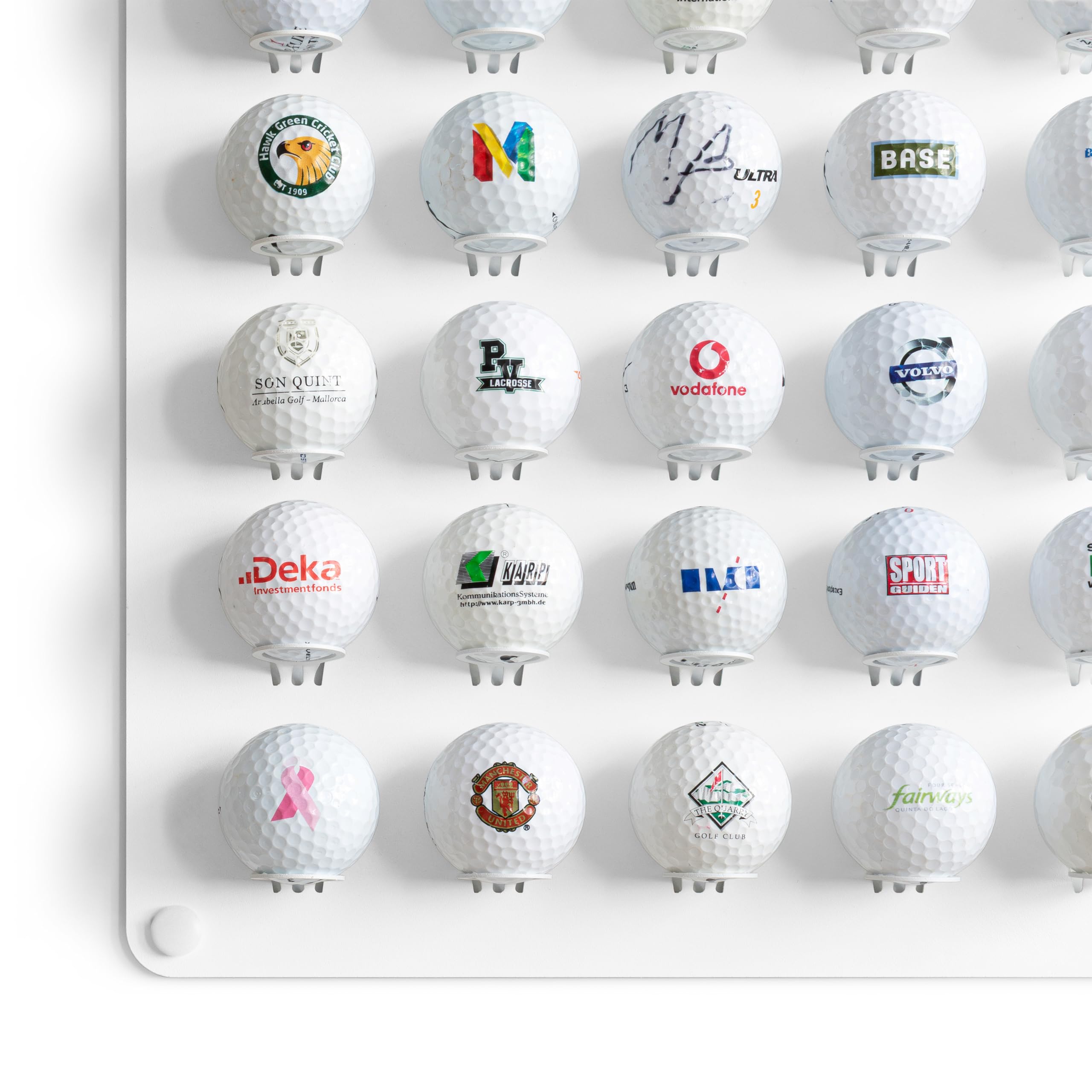 Espositore palline da golf | Supporto, mensola, organizzatore, display, accessori, mobili, vetrina da parete per palline da golf | Regalo per amici.