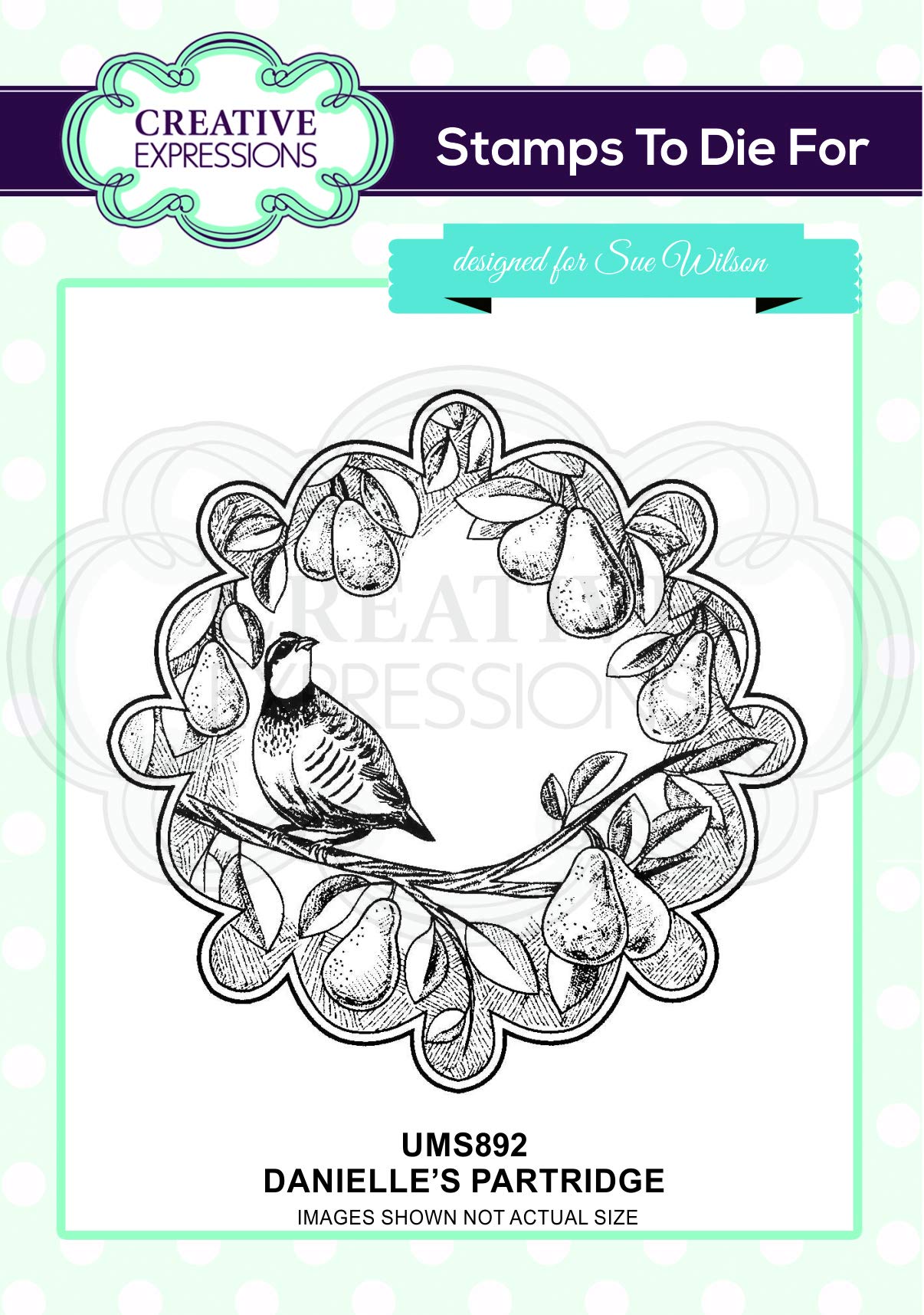 Creative Expressions Stamps to Die for-Danielle's Partridge, Grey, One Size