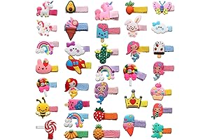 Toddler Hair Accessories Assortment: 35 Pieces of Cute Candy Hair Clips for Baby Girls