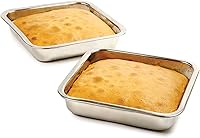 Vista 4 de Norpro Molde para pasteles de acero inoxidable de 8 pulgadas, cuadrado