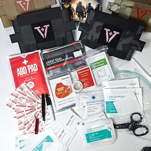 Miniatura 1 de Kit pequeño compacto IFAK para trauma médico para transporte diario, botiquines tácticos de primeros auxilios cinturón o Molle fijar, kit médico