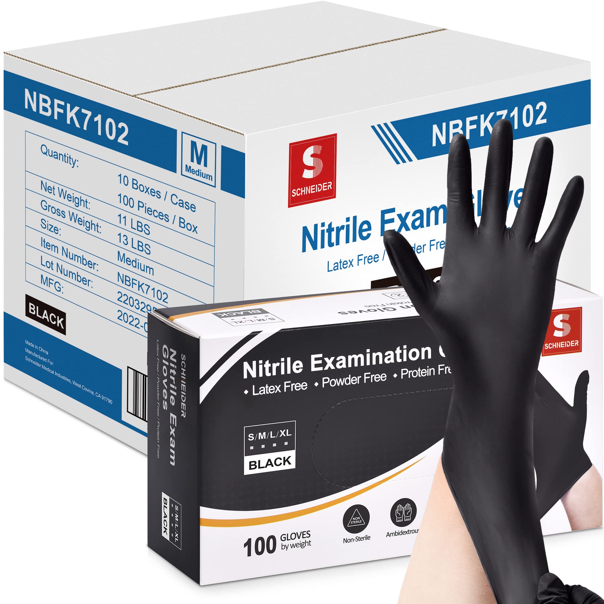 SAFESKIN Guanti In Nitrile Monouso POP-N-GO – Light Duty, Taglia Media, Senza Polvere, A Contatto Con Alimenti – 200 Pezzi