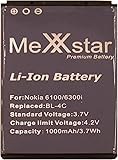 MEXX Star Premium Bater?a para Nokia 6300i, 6100, 6101, X2???00, 6131, 1661, 2220?slide, 7270/BL-4?C (1000?mAh/Wh???Bater?a de ion de litio) MEXX Star Premium Bater?a para Nokia 6300i, 6100, 6101, X2???00, 6131, 1661, 2220?slide, 7270/BL-4?C (1000?mAh/Wh???Bater?a de ion de litio)