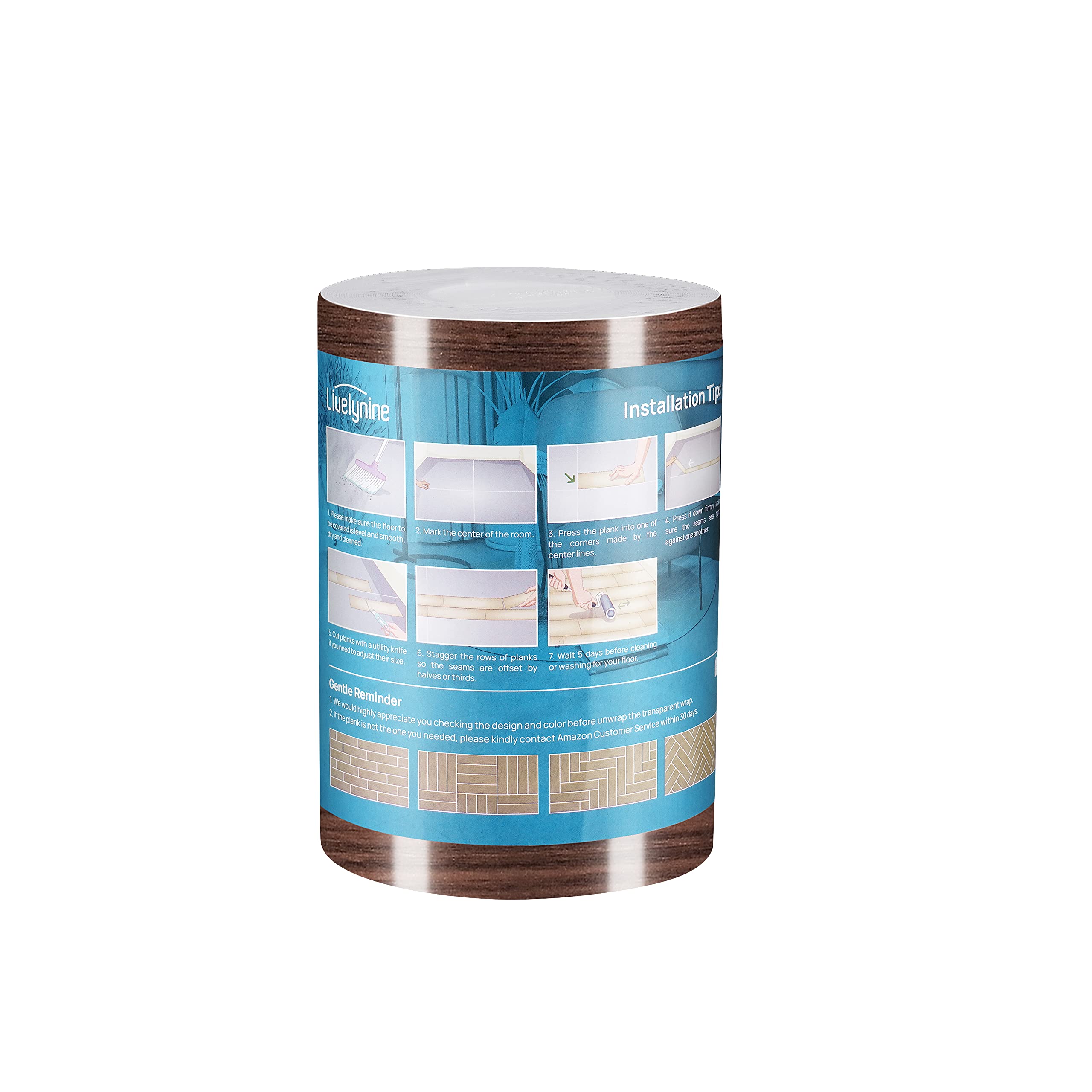 Livelynine Podłoga winylowa Samoprzylepna optyka drewna Mahogany PVC Podłoga Samoprzylepna Optyka drewna Retro 90x15CM Płytki PVC Samoprzylepna Kuchnia Łazienka Wodoodporne klejące Schody 4-płytki