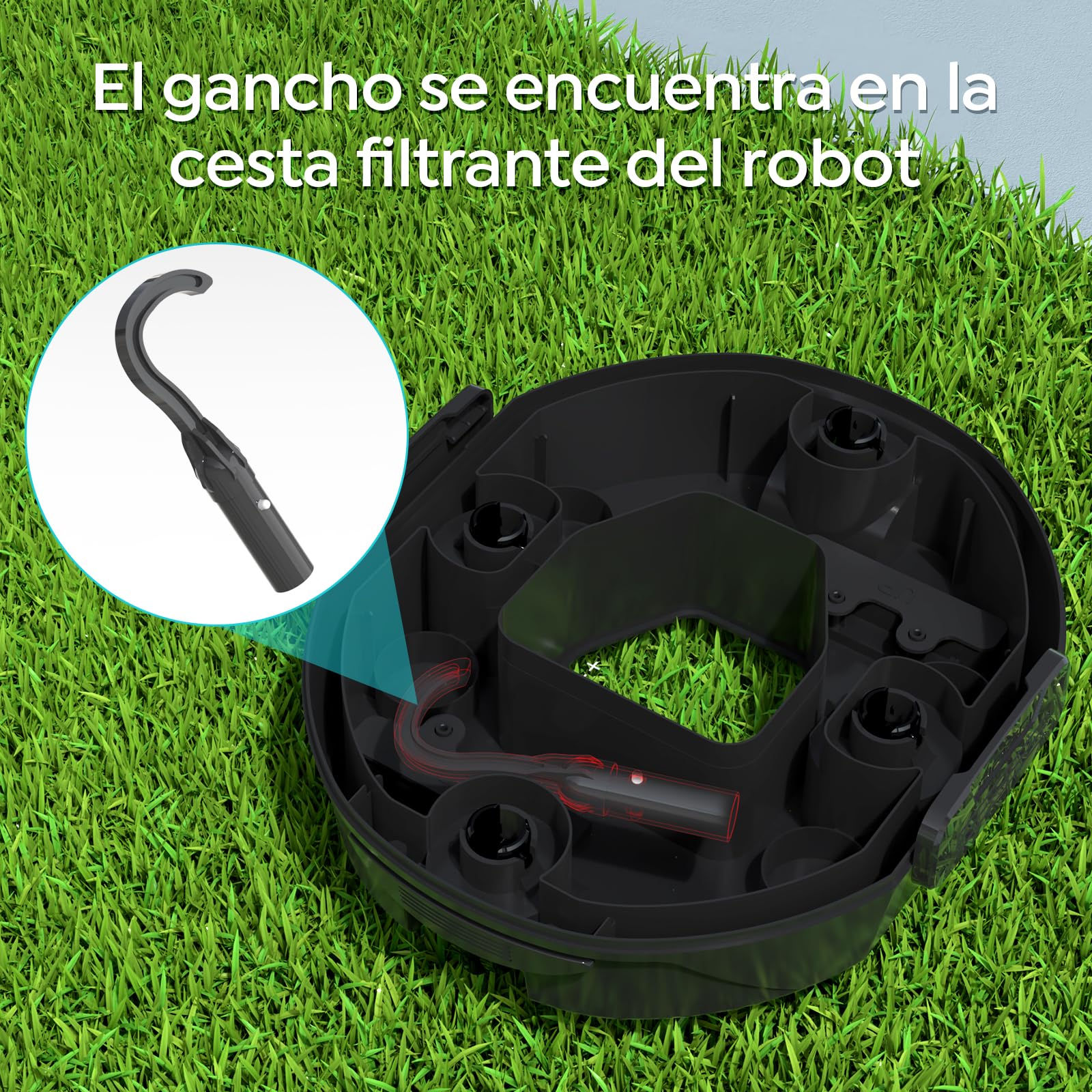 S2 Limpiafondos Piscina, Robot Inalámbrico, Doble Filtración y Doble Motor, 90min Autonomía, 2,5H Carga Rápida,Autoestacionamiento, para Piscinas de Fondo Plano hasta 80m²,Scuro