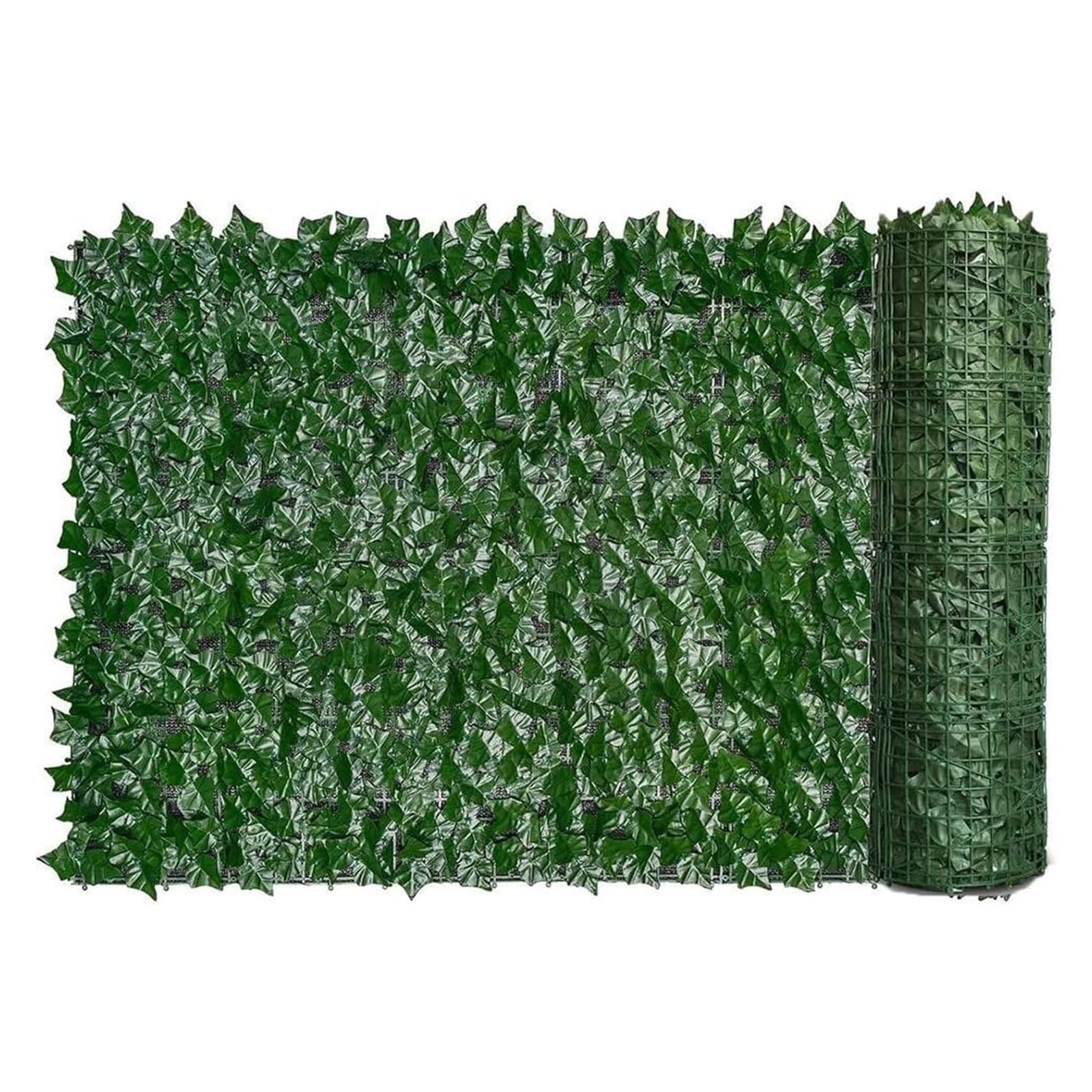 Valla De Seto Artificial De 1 X 5 M, Hojas De Hiedra Verde, Revestimiento De Balcón, Decoración De Césped, Fondo Decorativo, Protección De Privacidad, para Balcón(1x5m)