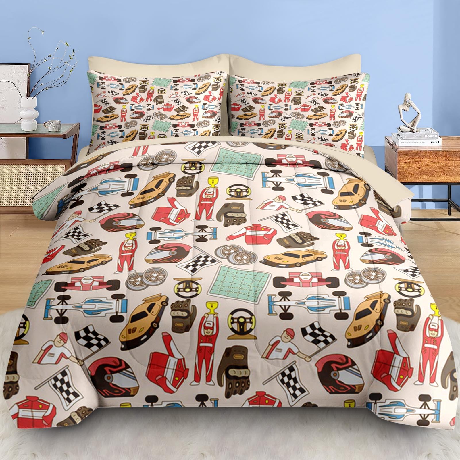 Biancheria Microfibra Morbida Lavabile JQinHome Set Di Biancheria Da Letto Queen Girls, 6 Pezzi In Una Borsa Completo Letto 6 Pezzi