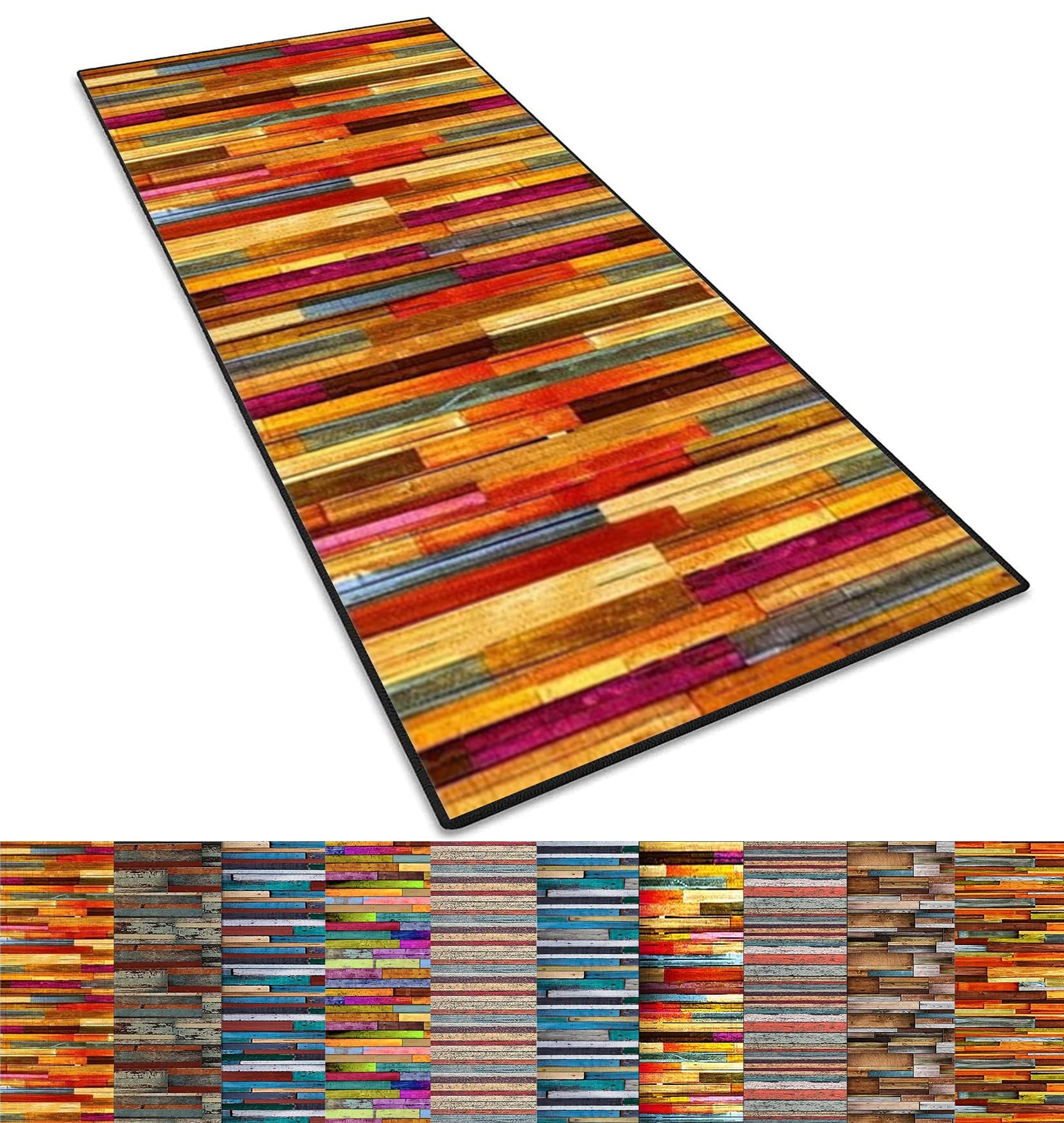 Tapis cuisine devant evier 50x170 anti-glisse pour couloir et passage