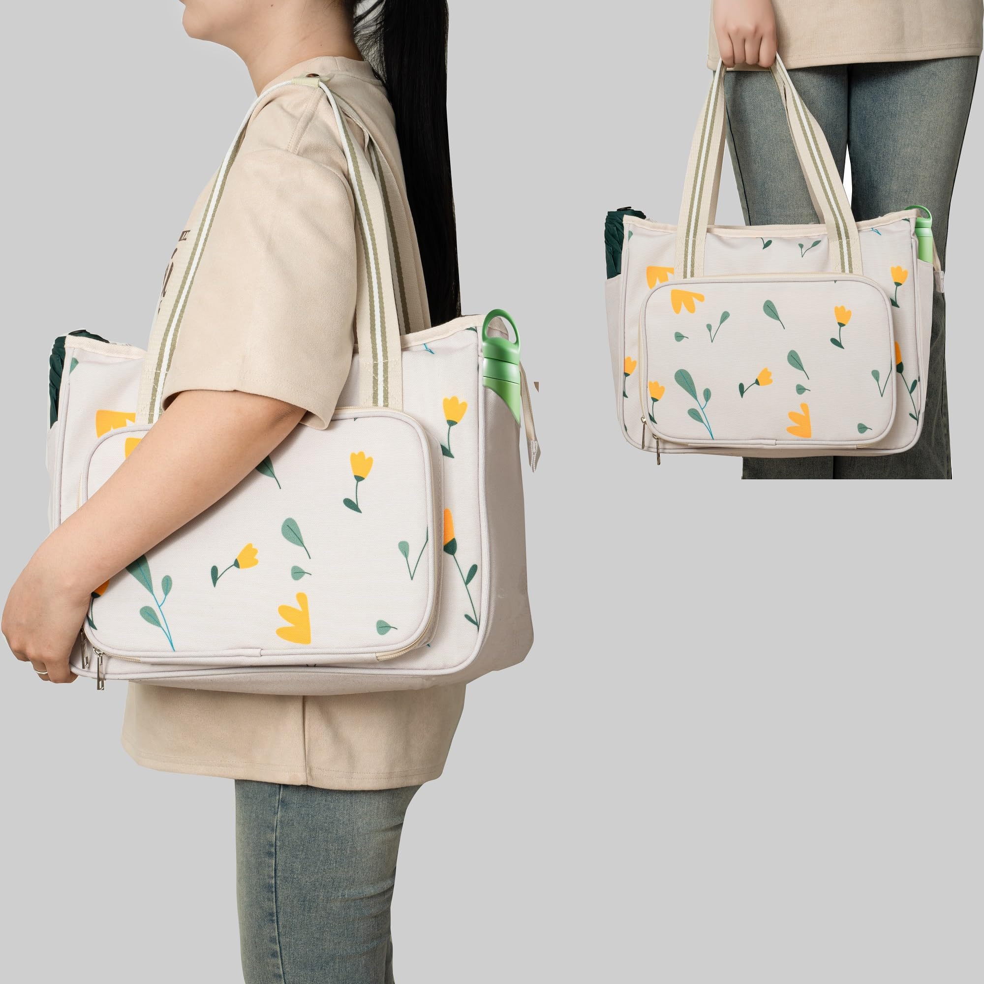 Peirich Kit da ricamo, borsa per progetti di ricamo con filo da ricamo, tela Aida, borsa per riporre accessori da ricamo e kit per punto croce, per principianti e adulti