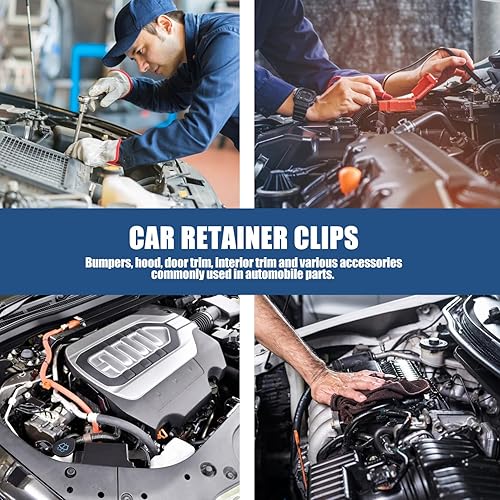 Miniatura 7 de VICASKY 190 piezas de remache de coche hebilla parachoques clips escudo clips automotrices sujetadores de plástico decorativo pulgares clip