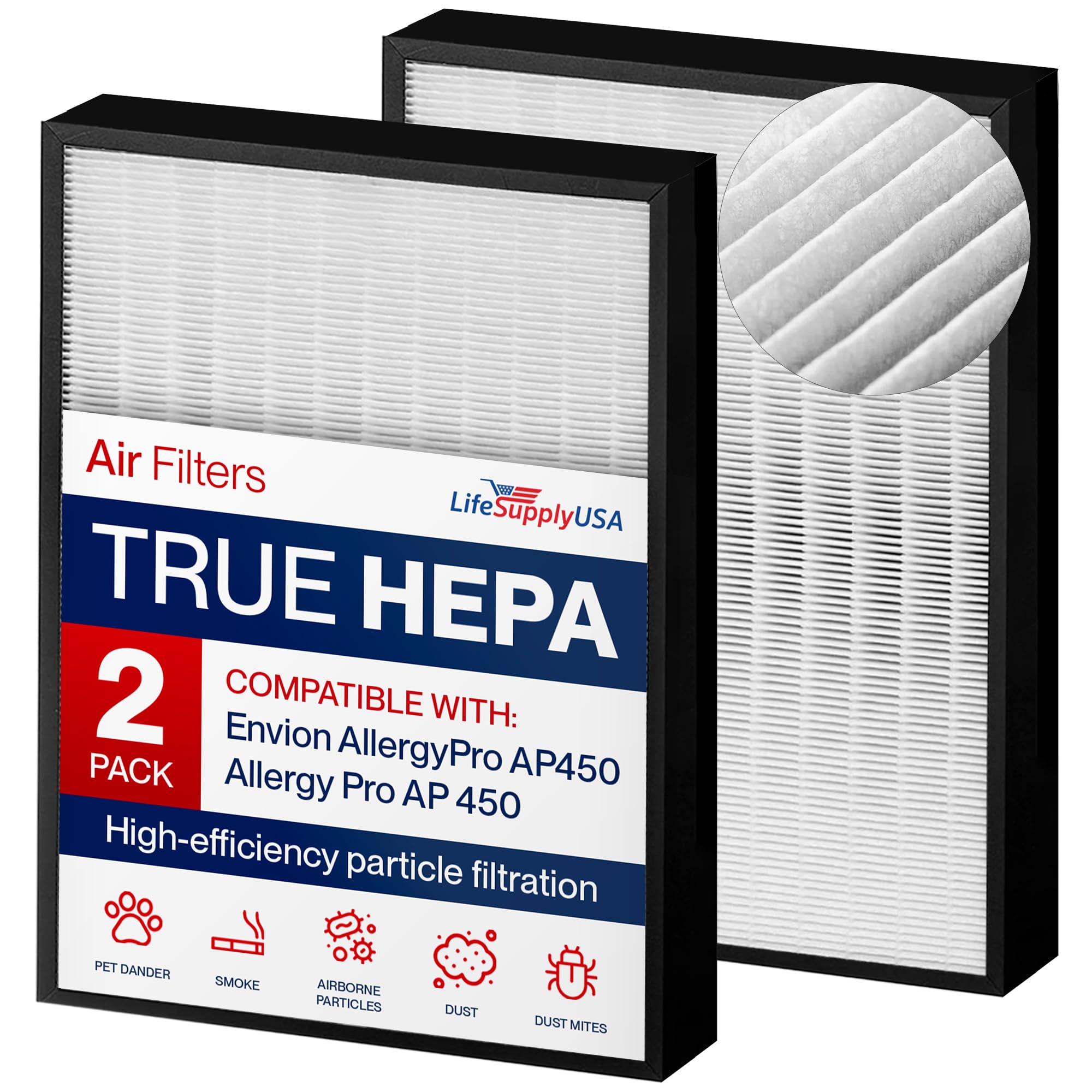AP450 True HEPA Filter Replacement for Envion AllergyPro AP450 Air Purifiers