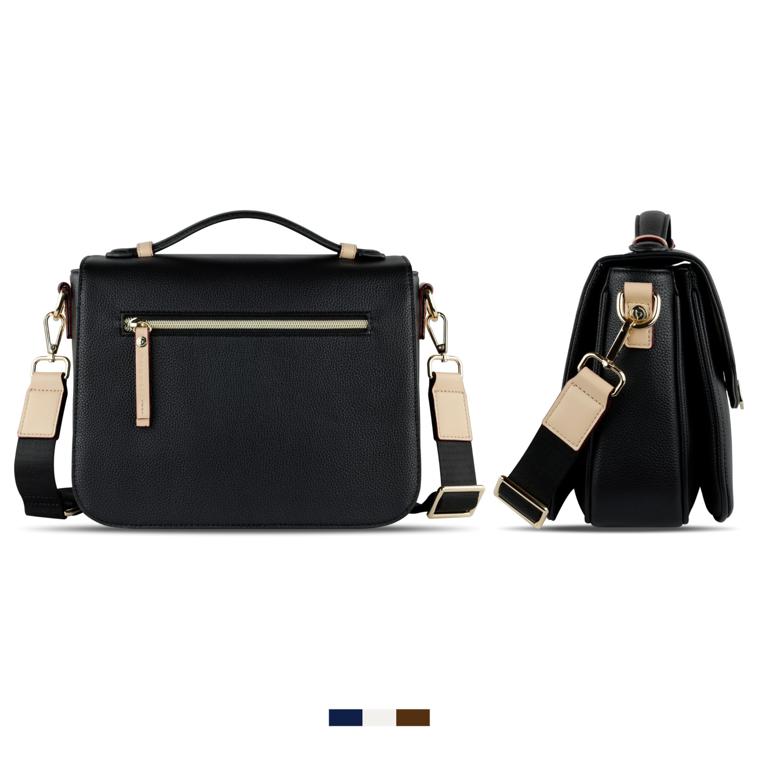 Bugatti Ella Classic Bag dla kobiet, torba na ramię z imitacji skóry, torba z uchwytem