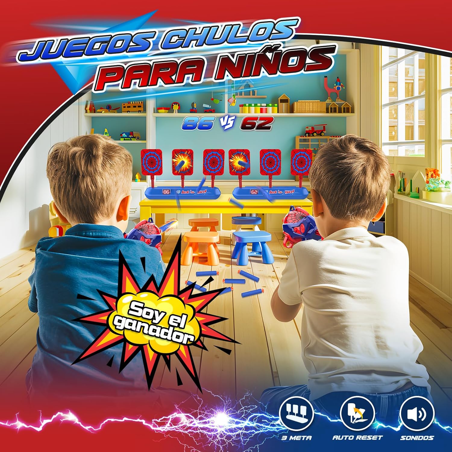 Shooting Toys for 3-12 Year Old Boys,Shooting Targets Age 4-6 6-8 Outdoor Games Garden Toys Family Fun for Birthday Halloween Christmas Easter Gifts for Boys Girls - Image 2