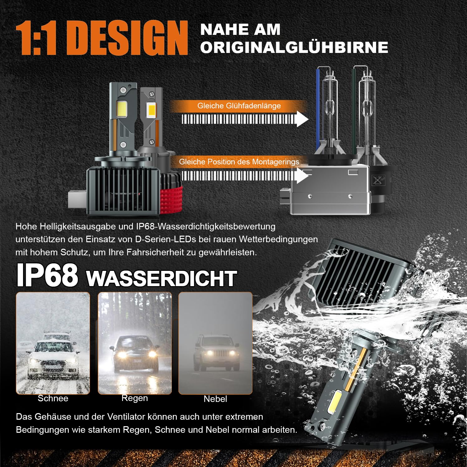 Stellar D1S Xenon Bulb 6000 K Diamond White - Pack of 2 - White Extra Bright, 2 Jahre Garantie Xenon Headlight Bulb