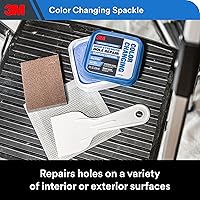 Vista 2 de 3M Kit de reparación de paneles de yeso de alta resistencia con compuesto Spackling que cambia de color, 12 onzas, incluye espátula, parche