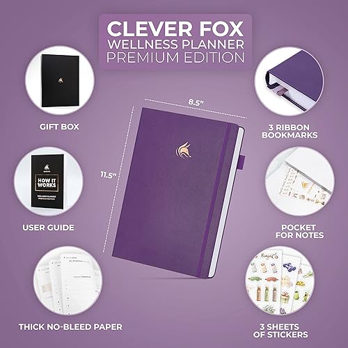 Miniatura 2 de Clever Fox Wellness Planner Premium - Diario de estilo de vida diario para apoyar la salud, la nutrición y el ejercicio - Diario de vida saludable
