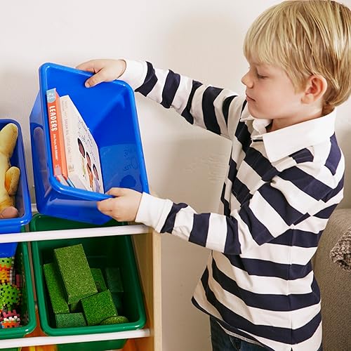 Miniatura 2 de ECR4Kids Organizador de 4 niveles con 20 contenedores, almacenamiento de juguetes, naturalprimario