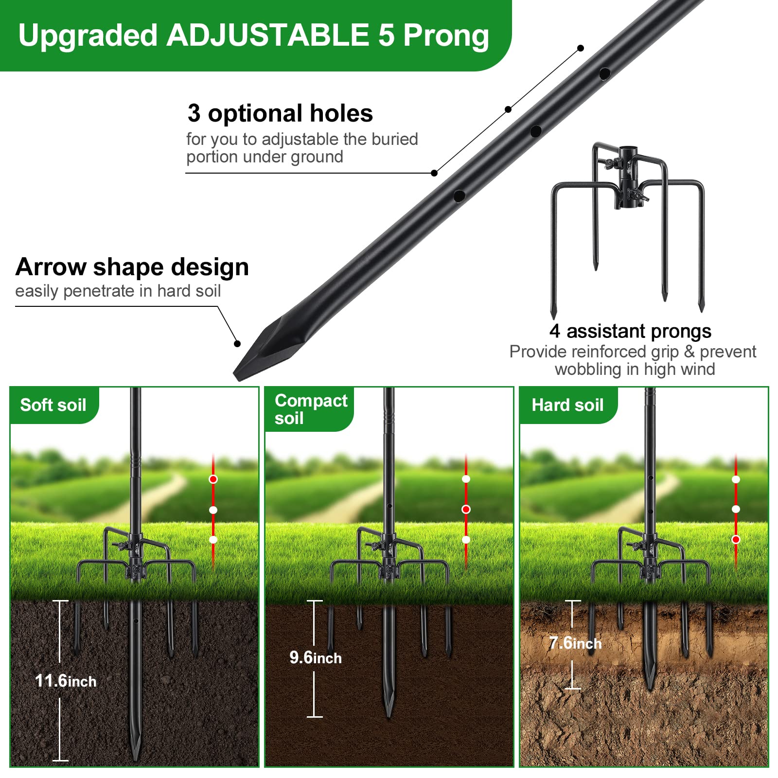 Snapklik.com : Bird Feeder Pole Hanger - 94 Inch Heavy-Duty Shepherds ...