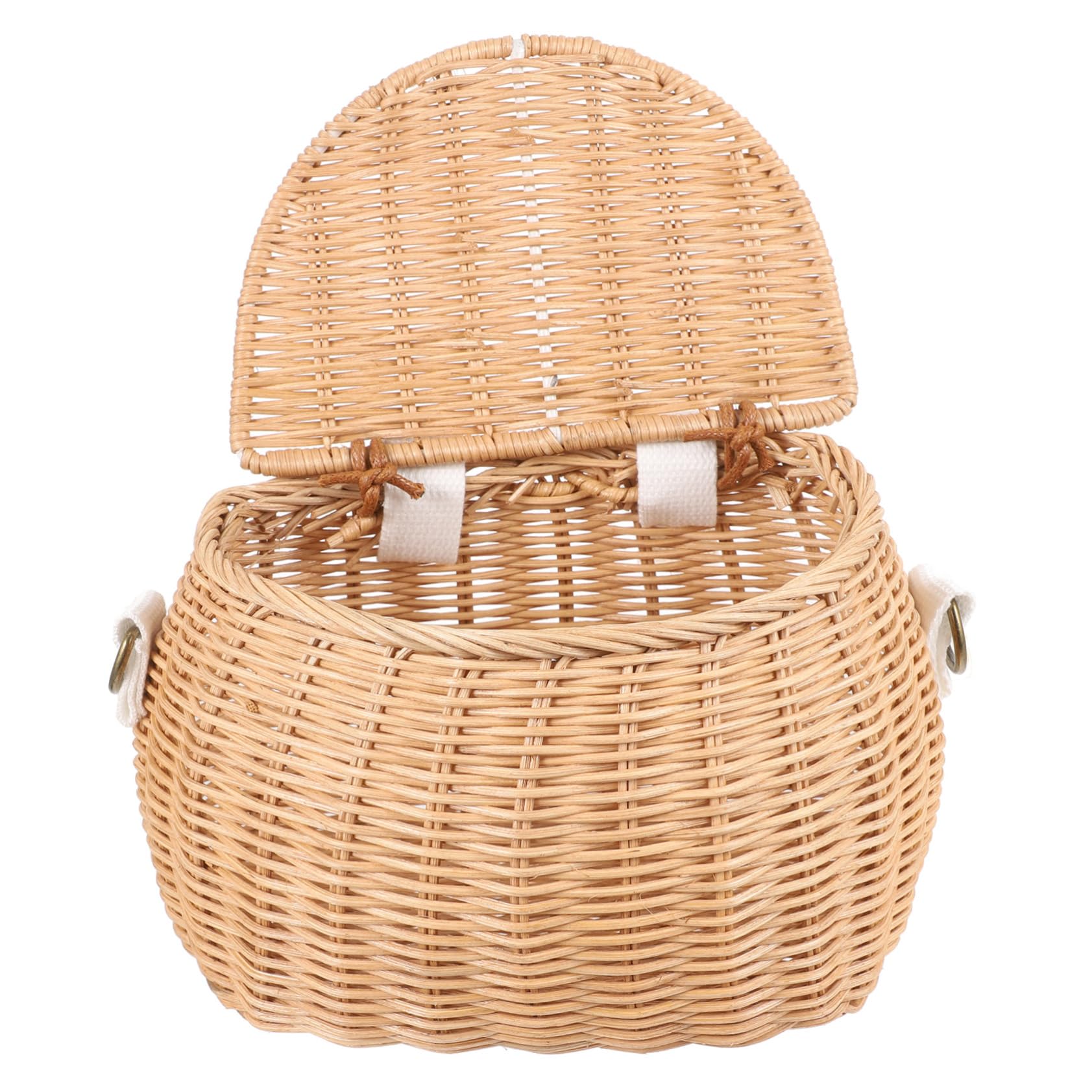 Cesta Amarilla de Tela Niños Bicicleta de Ratán