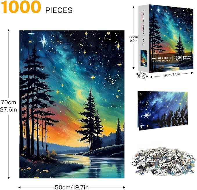 Puzzle Northern Lights para Adultos 1000 Piezas miniatura 2