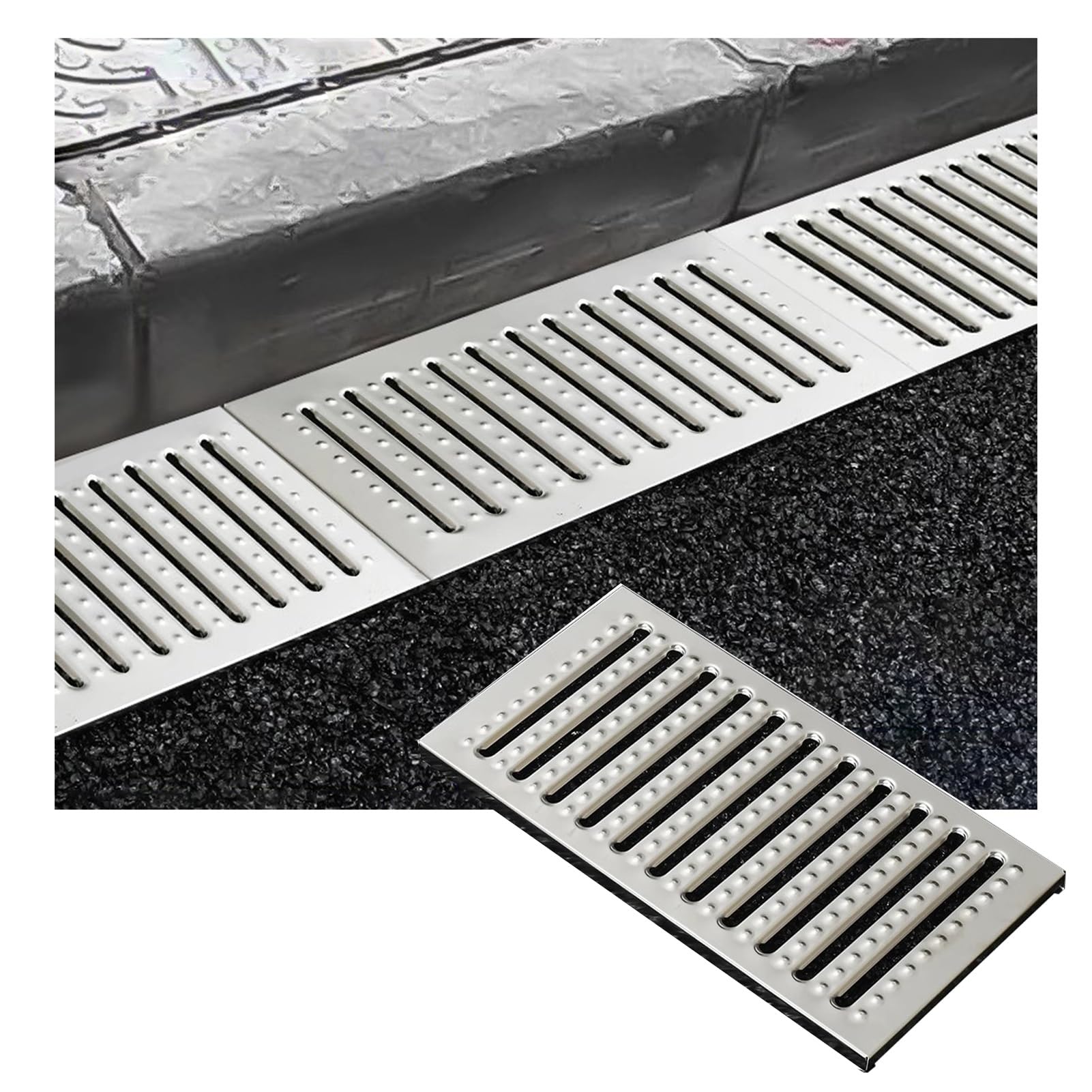 Grille de caniveau en acier inoxydable pour sécuriser votre allée de jardin
