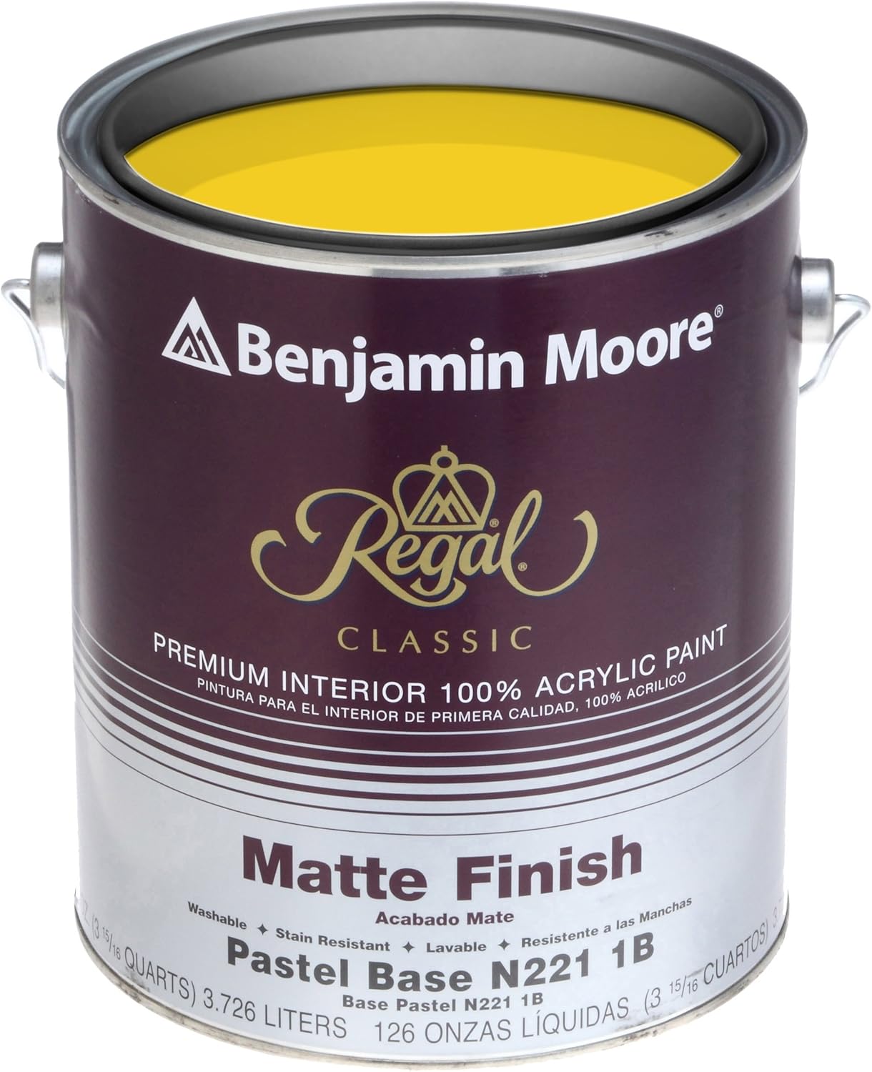 Amazon ベンジャミンムーアペイント 水性 リーガルマット 艶消し 色 baby chick (202320) 4L 塗料缶・ペンキ