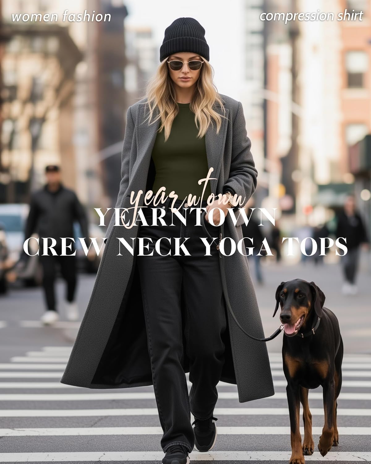 4 Pack Womens Compression Long Sleeve Shirts Crew Neck Yoga Tops Slim Fit Workout Basic T Shirt Gym Sports - Image 2