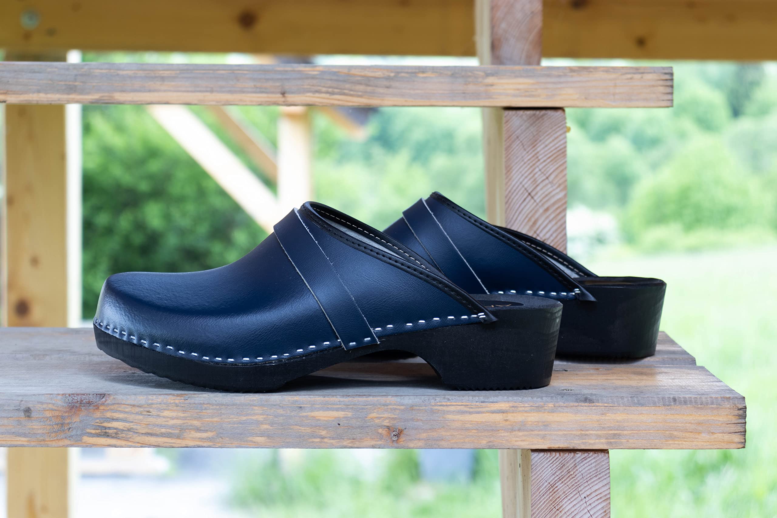 APREGGIO Zoccoli Uomo Legno - Pantofole Ortopediche - Scarpe Uomo Legno Solide