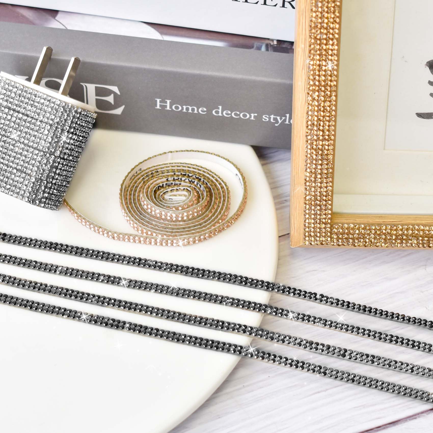 Nastro Strass Autoadesivo - 7 Metri, Cristalli Bianchi, Per Decorare Auto, Telefoni, Craft - Foto 10