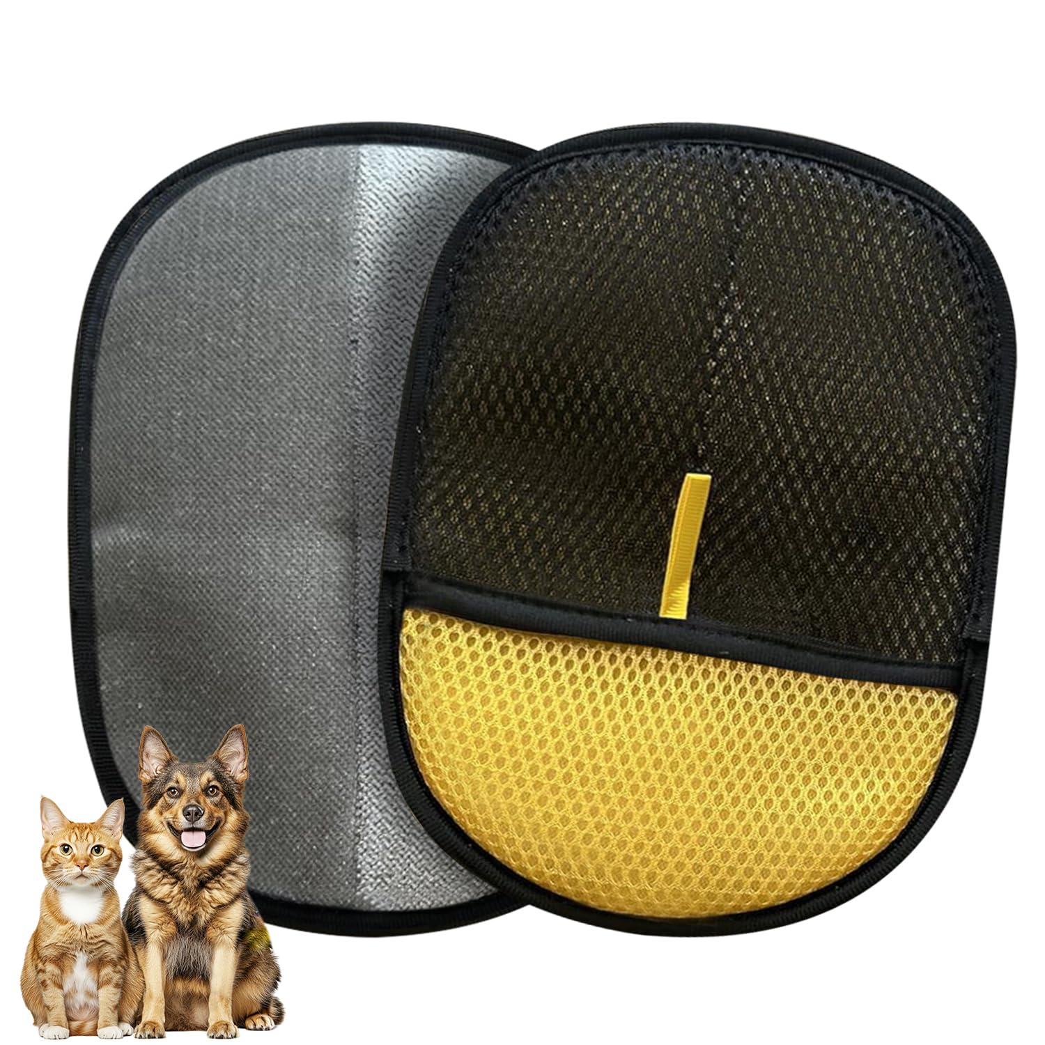 NoWoof 2PCS Pet Hair Removal Glove for Cats & Dogs – Upgraded Reusable Electrostatic Pet Hair Remover Tool for Couch, Clothing, Carpets & Car Seats