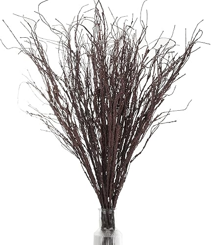 Yunsailing 20 ramas de árbol de 35.4 pulgadas para decoración de Halloween, ramas de sauce rizadas de otoño, ramitas para jarrones, regalos de