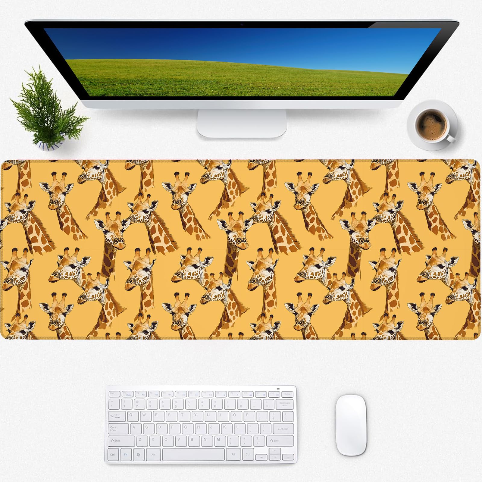 Giraffe Gaming Mouse Pad, Desk Mat, Non-Slip Rubber Base Cool Aesthetic MousePads for Computer Laptop Keyboard Office School Home Desktop Accessories