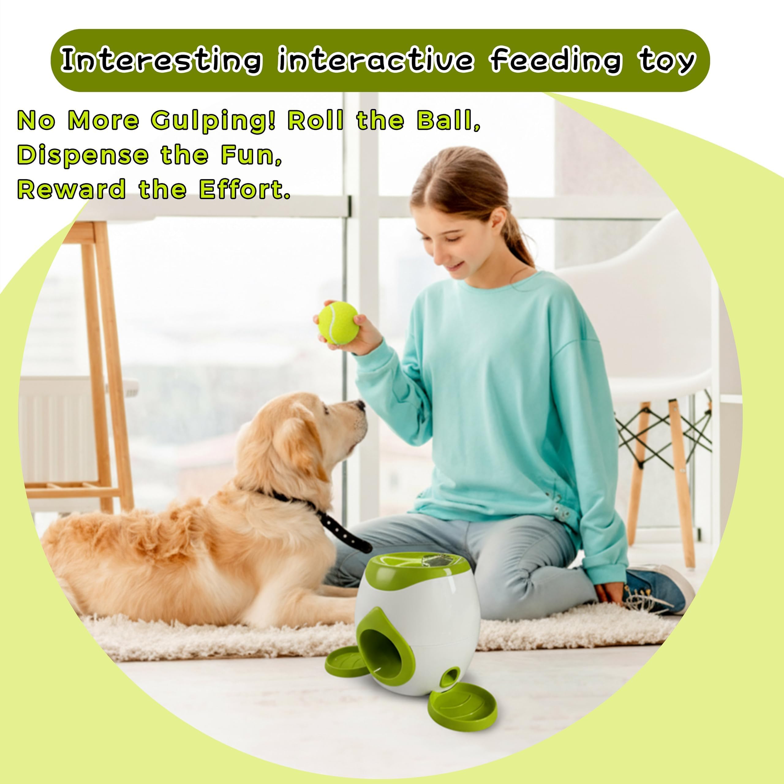 Abull - Giocattolo puzzle per cani, giocattolo interattivo per cani, migliora il QI degli animali domestici e li tiene occupati, dispenser 2 in 1 e alimentatore lento per mangiare sano, divertente e