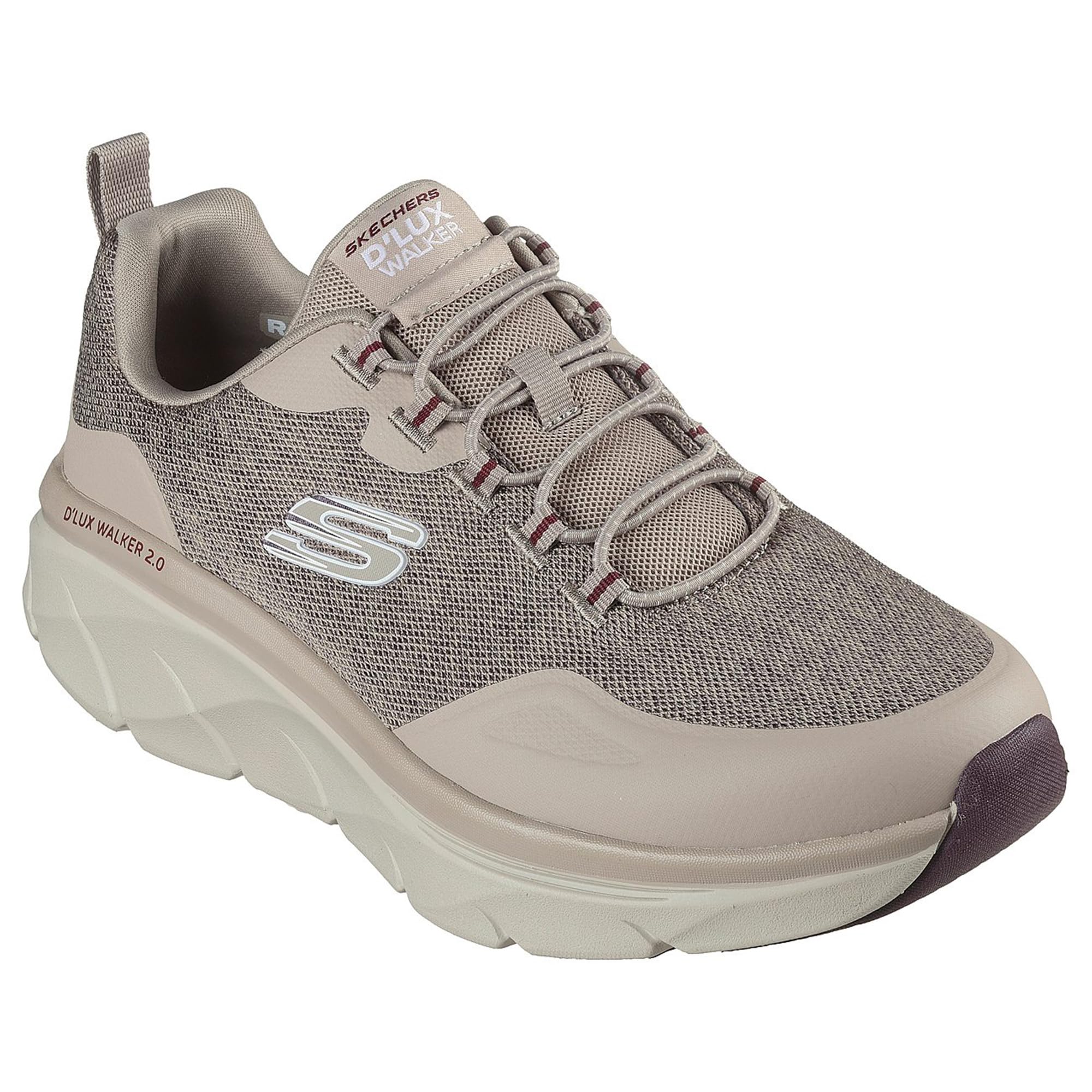 Skechers Mens DLUX Walker 2.0 - STEADYWAY Taupe Casual Sneakers (B0D9KGXTV2) Amazon Price History, Amazon Price Tracker