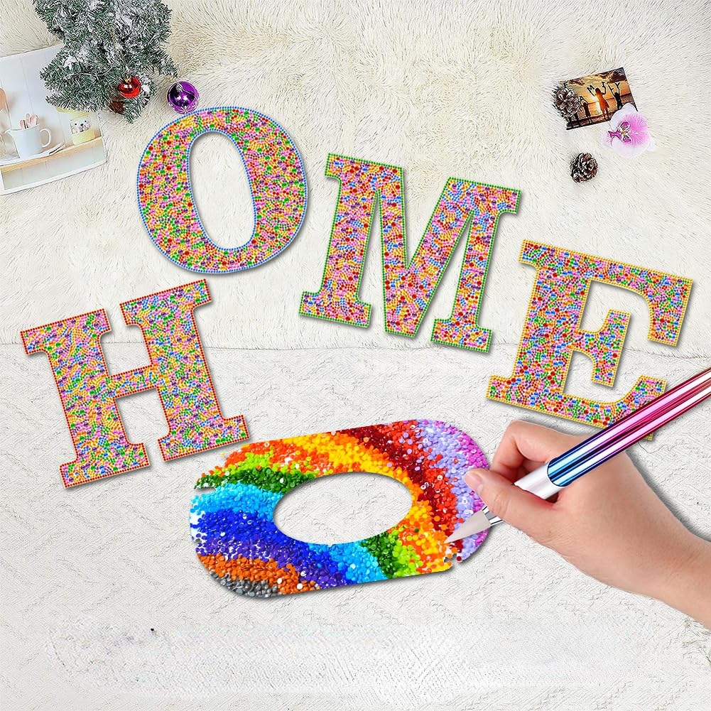 【再値下げ】ダイヤモンドアート ペイントジェム ハウスプランツエディション1と2 Amazon.co.jp: DIY 文字「H O M E」木製サイン ダイヤモンドアート