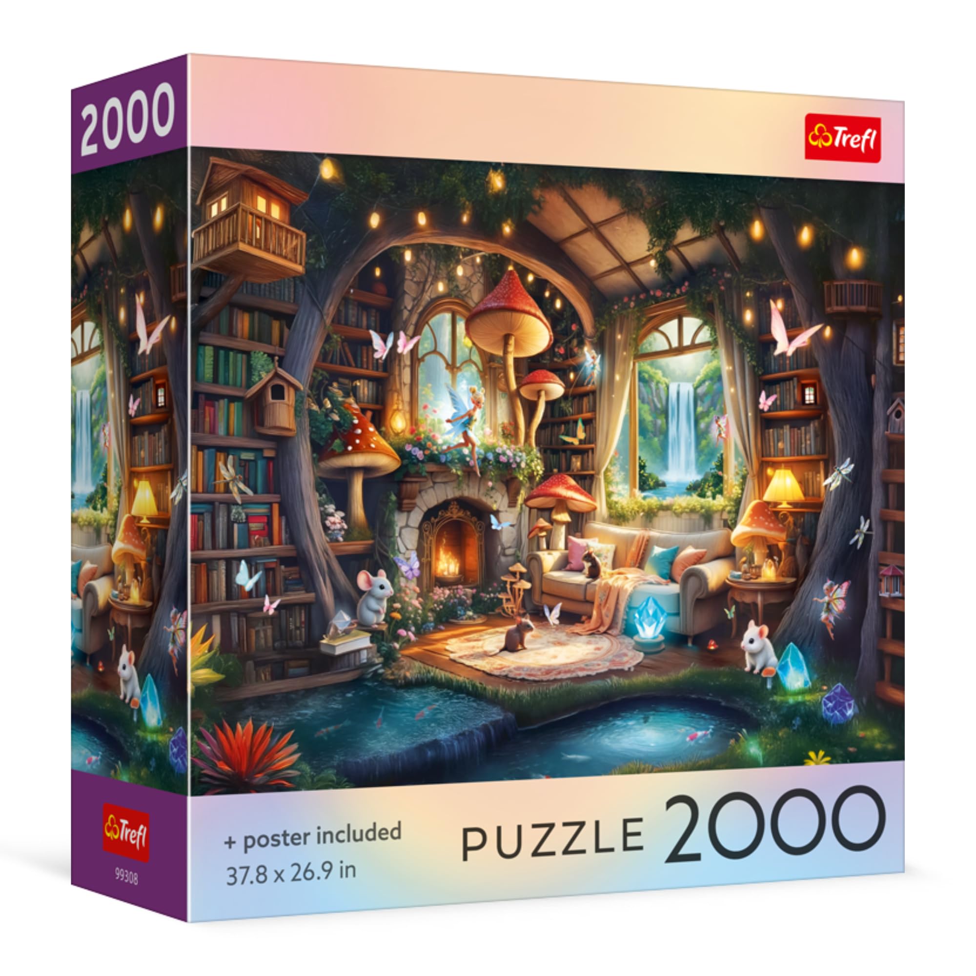 Fairy Tale Cottage - 2000 Piece Puzzle 37.8"x26.9" | Square Box, DIY, Creative Entertainm…