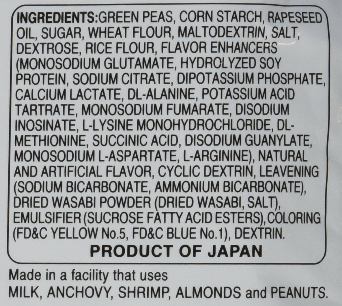 Kasugai Roasted Hot Wasabi Flavor Green Peas (Japanese Import)