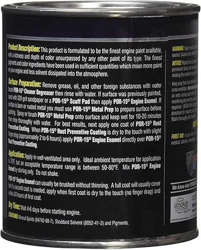 Miniatura 2 de POR-15 Esmalte de motor negro - 1 pt - Pintura de motor de alta temperatura