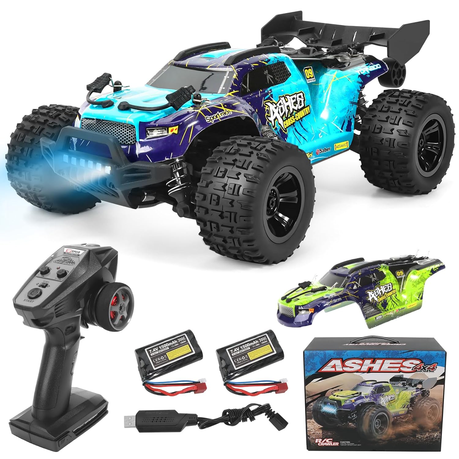 1 18 Scale All-Terrain RC Car for Adults - 40 KM H High Speed 4WD Off-Road Remote Control