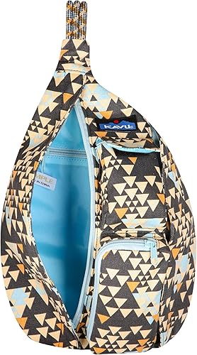 Miniatura 8 de KAVU - Minibolso tipo bandolera de algodón con correa de cuerda